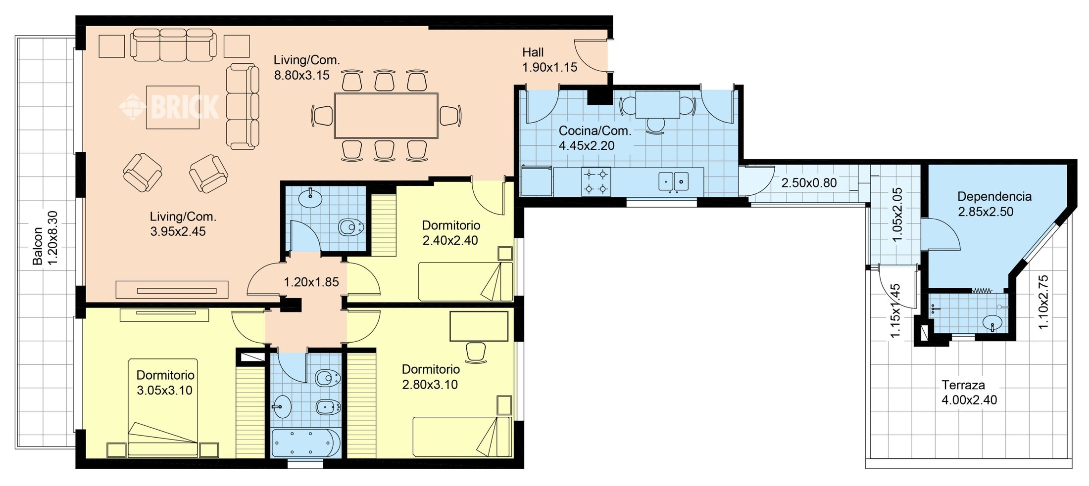 SANTA FE, AV. al 2500 Piso 12 2